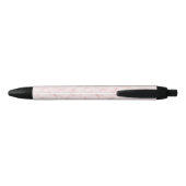 Elegante Chic Roze Marmer Handgeschreven Script Na Zwarte Inkt Pen (Achterkant)