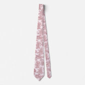 Elegante Chic Roze Paarden Toile Stropdas (Voorkant)