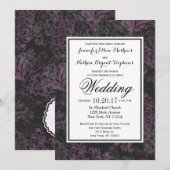 Elegante Chic Roze, Zwart, Grijs Bloemen Kaart (Voorkant / Achterkant)