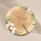 Elegante & Chic Rustieke Trouwdatum Houten Save th Kaart