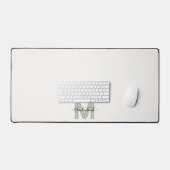 Elegante Chic Sage Green Script Monogram Bureaumat (Keyboard & Muis)