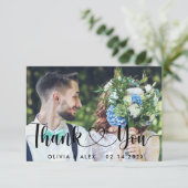 Elegante Chic Script Liefde Hart Dankjewelkaart Kaart (Staand voorkant)