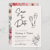 Elegante Chic Script Love Hart Trouwfoto Bedankt Save The Date (Voorkant / Achterkant)