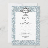 Elegante Chic Soft Indigo DIY Custom Photo Wedding Kaart (Voorkant)