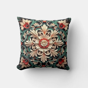 Elegante Chic Stijlvolle Bloemrijke Luxe Kleurrijk Kussen