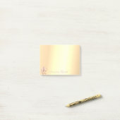 Elegante Chic Stijlvolle Gouden Gezichts Silhouet Post-it® Notes (Op bureau)