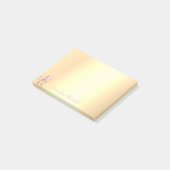 Elegante Chic Stijlvolle Gouden Gezichts Silhouet Post-it® Notes (Schuin)