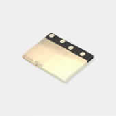 Elegante Chic Stijlvolle Gouden Glitter Stippen Post-it® Notes (Schuin)