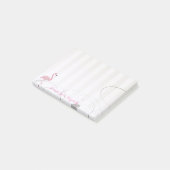 Elegante Chic Stijlvolle Meisjesachtige , Roze Fl Post-it® Notes (Schuin)