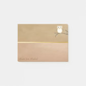 Elegante Chic Stijlvolle Uil-Personalized Post-it® Notes (Voorkant)