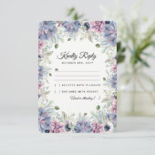Elegante Chic Succulenten Bloemen Bruiloft RSVP (Staand voorkant)