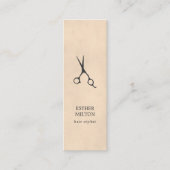 Elegante Chic Textuur Grijze Schaar Hair Stylist Mini Visitekaartje (Voorkant)