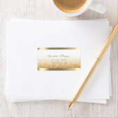 Elegante chic Verfijnd,Gestreept,Glitterende Boke Etiket (Insitu)