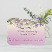 Elegante chic watercolor bloemen RSVP Kaart (Staand voorkant)
