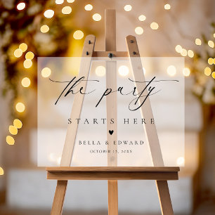 Elegante Chic Wedding Welkom Acryl Teken Acryl Bord