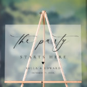 Elegante Chic Wedding Welkom Acryl Teken Bord (Neutraal)