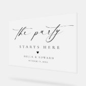 Elegante Chic Wedding Welkom Acryl Teken Bord (Hoek)