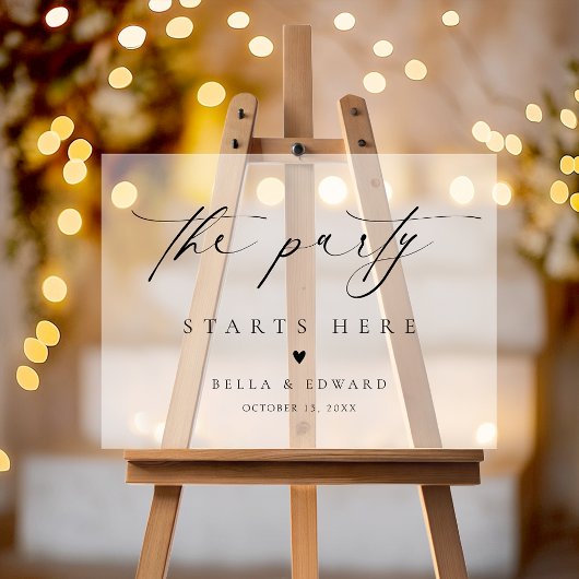 Elegante Chic Wedding Welkom Acryl Teken Bord