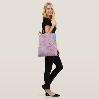 Elegante Chic Wilde Bloem Roze Tote Bag