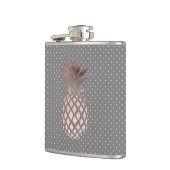 Elegante chick roos gouden ananas polka stippen heupfles (Links)