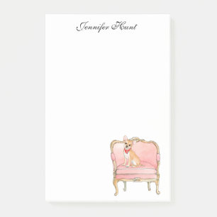 Elegante chihuahua hond watercolor Notitieblok Post-it® Notes
