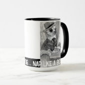 Elegante chihuahua lezen krant mok (Voorkant rechts)