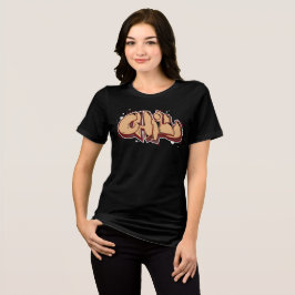 Elegante Chill graffiti Bruin als een chocolade Tri-Blend Shirt