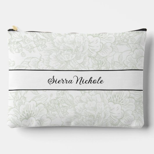 Elegante Chinees groene bloemige bruiloft Etui (Voorkant)