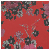 Elegante Chinese Bloem Print Stof (Close Up)