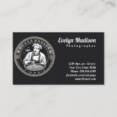 Elegante Chinese Chef's Logo met Traditional Visitekaartje (Achterkant)