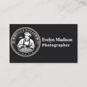 Elegante Chinese Chef's Logo met Traditional Visitekaartje