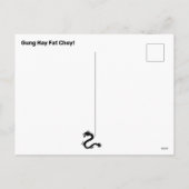 Elegante Chinese Nieuwjaar Dragon Gold Lanterns Feestdagenkaart (Achterkant)