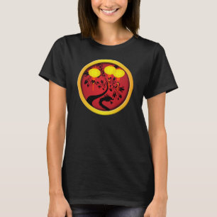 Elegante Chinese Nieuwjaar Dragon Gold Lanterns T-shirt