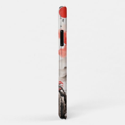 Elegante Chinese Scenery Telefoonhoes - Rood en Zw Case-Mate iPhone Case (Achterkant/rechts)