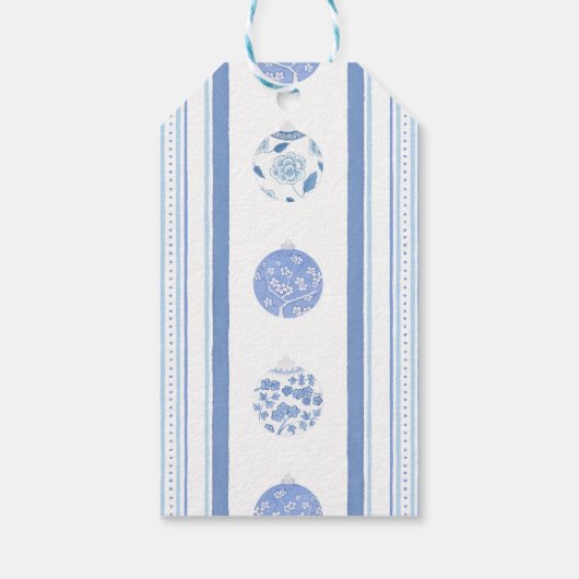 Elegante Chinoiserie Bauble gepersonaliseerde kers Cadeaulabel (Achterkant)