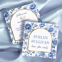 Elegante chinoiserie blauwe bloemen