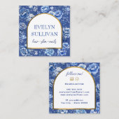 Elegante chinoiserie bloemen vierkante visitekaartje (Voorkant / Achterkant)