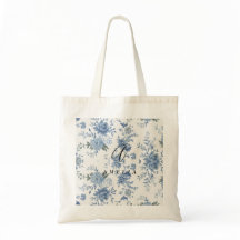 Elegante Chinoiserie Blue Toile