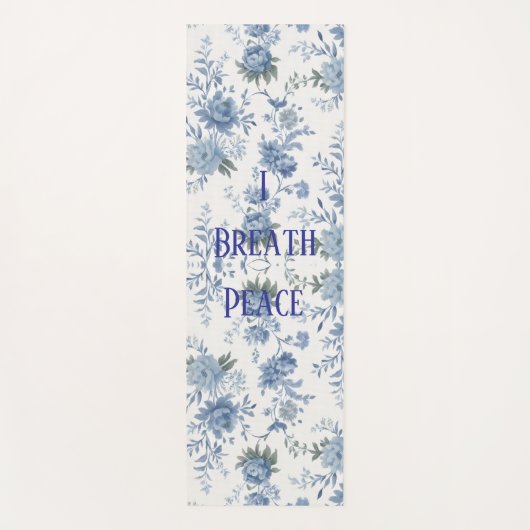 Elegante Chinoiserie Blue Toile Yogamat (Voorkant)
