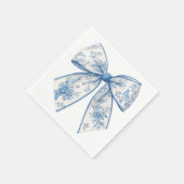 Elegante Chinoiserie Blue & White Bow Home Accesso Servet (Hoek)