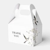 Elegante Chinoiserie Bruidsontbijt Bedankje Bedankdoosjes (Achterkant)