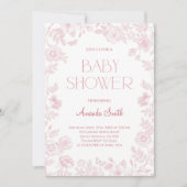  Elegante Chinoiserie Floral Baby shower Kaart (Voorkant)