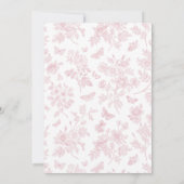 Elegante Chinoiserie Floral Baby shower Kaart (Achterkant)