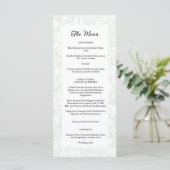Elegante Chinoiserie Groene Bloemige Bruiloft Menu (Staand voorkant)