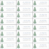 Elegante Chinoiserie Kerstboom Adresetiketten Sticker (Voorkant)