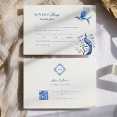 Elegante Chinoiserie Maaltijdkeuze Trouwen RSVP