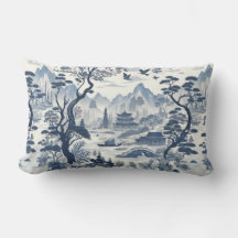 Elegante Chinoiserie Pagoda Blauw & Wit Schilderac