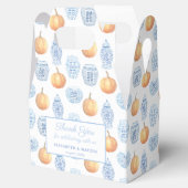Elegante Chinoiserie pompoenen herfst bruiloft dou Bedankdoosjes (Geopend)