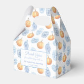 Elegante Chinoiserie pompoenen herfst bruiloft dou Bedankdoosjes (Voorkant Zijde)