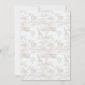 Elegante Chinoiserie Toile de Jouy baby shower Kaart (Achterkant)